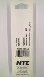 0.175 Amp (175mA) 3AG Glass Fuse (5Pk) Fast Acting 6x30mm NTE