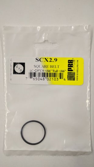 SCX2.9 Square Belt 2.9\" IC, .046\" CS, .046\" Wall Thickness