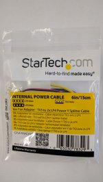 12in Fan Adapter - TX3 to 2x LP4 Power Y Splitter Cable