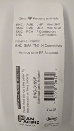 BNC Bulkhead Receptacle Isolated Jack