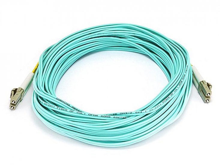 15M (49.5\') 10Gb Fiber Optic Cable LC/LC Multi Mode Duplex Aqua