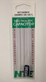 1,000uf 16V 105°C Radial Lead Electrolytic Capacitor