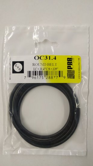 OC31.4 Round Rubber Belt 31.4\" IC, .139\" Cross Section
