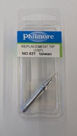 1/32" Iron Plated Copper Tip For S4240 Philmore Solder Station
