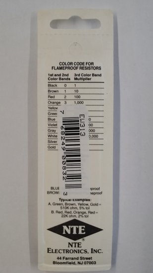 13K Ohm, 1/8W, 2% Metal Film Flameproof Resistor (6Pk)