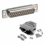 DB25 Female Connector Kit (Solder Type) Metalized Plastic Hood