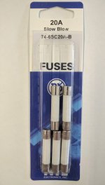 20 Amp (MDA) Ceramic Fuse (5Pk) Slow Blow 6x30mm
