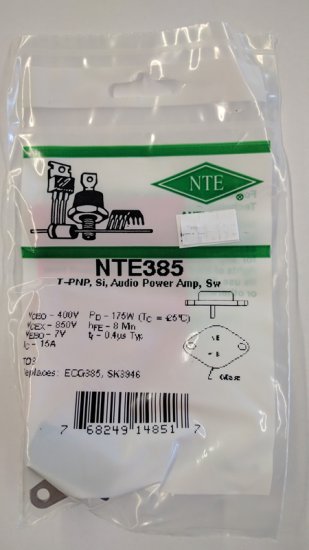 NTE385 T-PNP, Si, Audio Power Amp, Switch