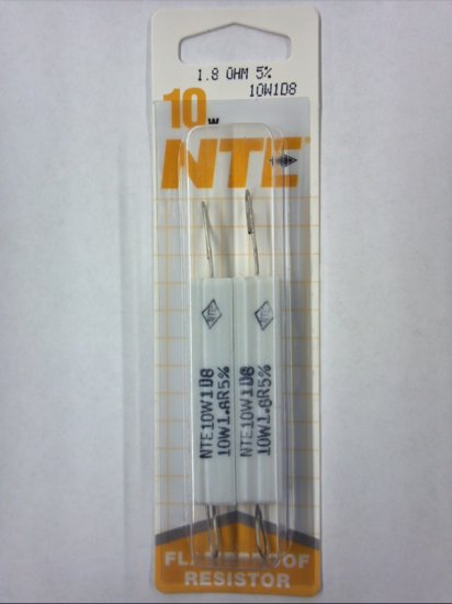 1.8 Ohm 10W Cerment Power Wirewound Resistor (2Pk) 5% Tolerance