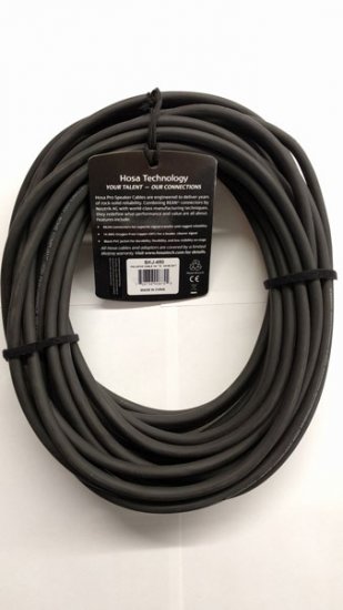 50Ft Pro Speaker Cable REAN 1/4in TS to Same 14Awg