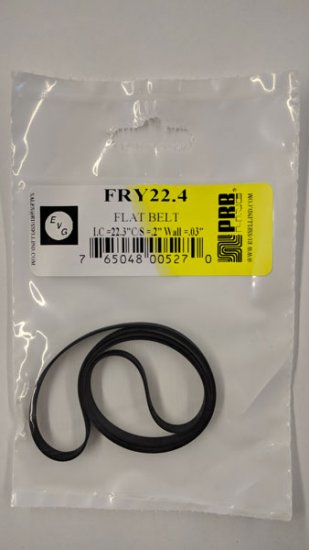 FRY22.4 Flat Rubber Belt 22.3\" IC, .2\" CS, .03\" Wall Thickness