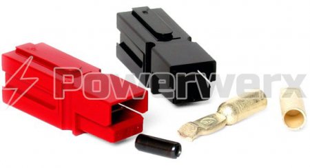 75 Amp Red/Black Anderson Powerpole Connectors (8Awg, 2 Sets)