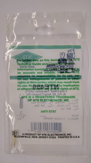 NTE459 Field Effect Transistor (JFET) N-Ch, AF Amp/Chopper/Sw