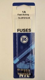 1 Amp Micro Cartridge Fuse (5Pk) Fast Acting 3.6x10mm