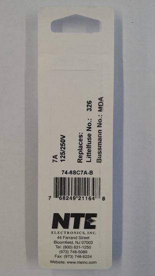 7 Amp (MDA) Ceramic Fuse (5Pk) Slow Blow 6x30mm