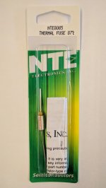 NTE8085 Thermal Fuse 87°C/187°F 15A Axial