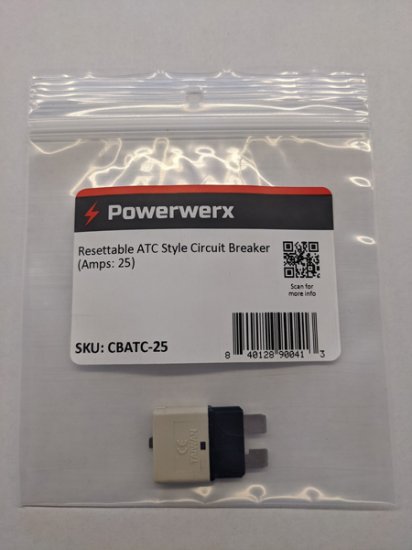 25A Resettable ATC Style Circuit Breaker, Type III