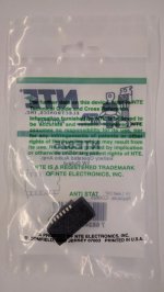 NTE825 IC, Batery Operated Audio Amp, 14-Lead DIP