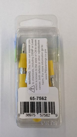 Bullet Male Insulated Vinyl 12-10Awg 0.195" (12Pk) Yellow