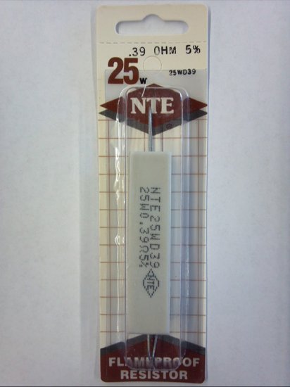 0.39 Ohm 25W Cermet Power Wirewound Resistor 5% Tolerance