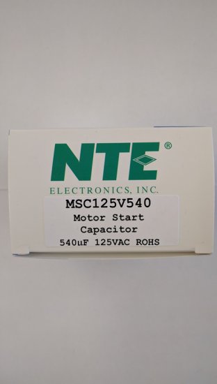 540-648uF 125VAC Motor Start AC Electrolytic Capacitor .25" Q.C.