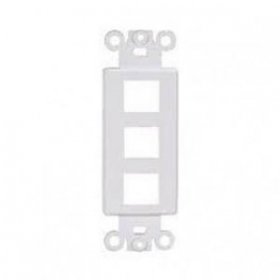 3-Port Keystone Insert Wall Plate White