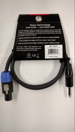 3Ft Pro Speaker Cable REAN Loudspeaker to 1/4in TS 14Awg