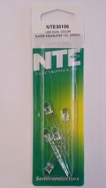 5mm Bi-Color SuperFreshRed+SuperYellowGreen LED 1500/800mcd(5Pk)