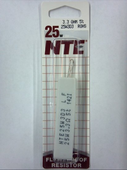 3.3 Ohm 25W Cermet Power Wirewound Resistor 5% Tolerance