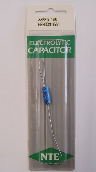 33uf 10V Axial Lead Electrolytic Capacitor