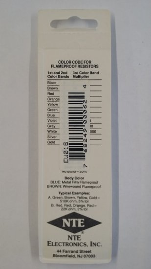16 Ohm, 1/8W, 2% Metal Film Flameproof Resistor (6Pk)