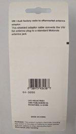 VW to Motorola Antenna Adaptor