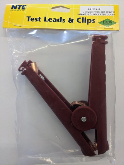 Fully Insulated 500A Heavy Duty Clamp Red
