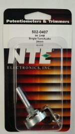 5K Audio Taper Pot 0.25W (24mm) Combo Lug 30mm Shaft