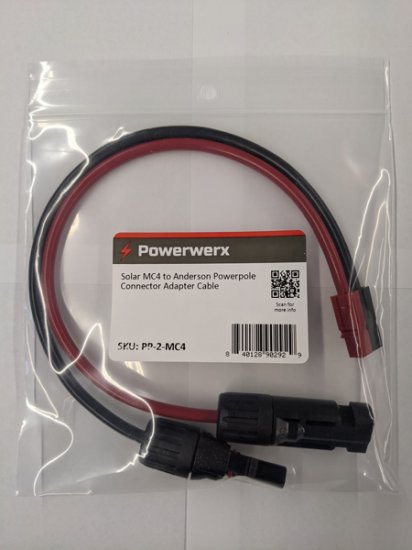 Solar MC4 to Anderson Powerpole Connector Adapter Cable