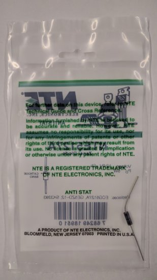 NTE5127A Zener Diode 12.0V 5W Axial Leaded