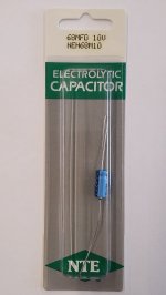 68uf 10V Axial Lead Electrolytic Capacitor