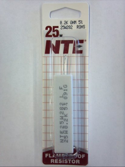 8.2K Ohm 25W Cermet Power Wirewound Resistor 5% Tolerance