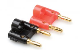 Connector, Dual Banana, Gold Plated (2Pk)