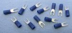 Fork/Spade Insulated 16-14Awg #6 Stud (12Pk) Blue Vinyl