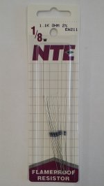 1.1K Ohm, 1/8W, 2% Metal Film Flameproof Resistor (6Pk)