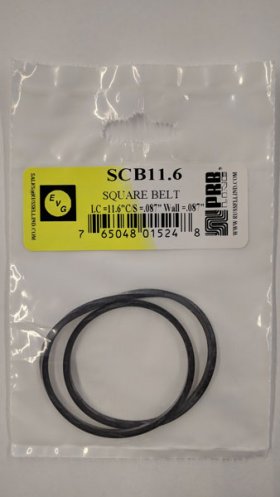SCB11.6 Square Belt 11.6" IC, .087" CS, .087" Wall Thickness