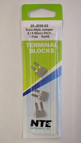 Euro Style Jumper 2 Pole 5/5.08mm Pitch (3Pk)