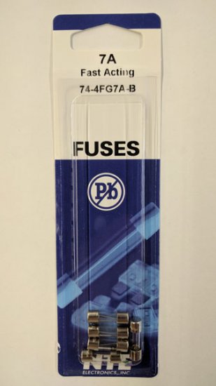 7 Amp (2AG) Fuse (5Pk) Fast Acting 4.5x15mm