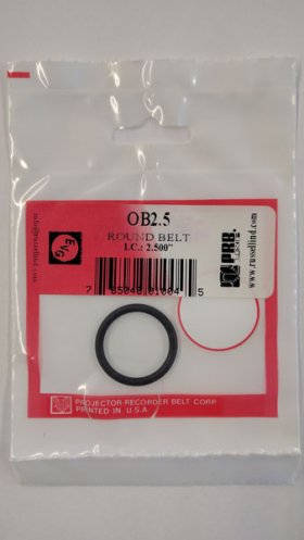 OB2.5 Round Rubber Belt 2.5" IC, .103" Cross Section