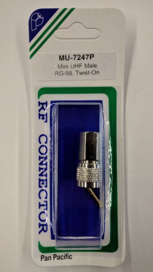 Mini-UHF Plug 2-Piece Twist-On RG-58/U