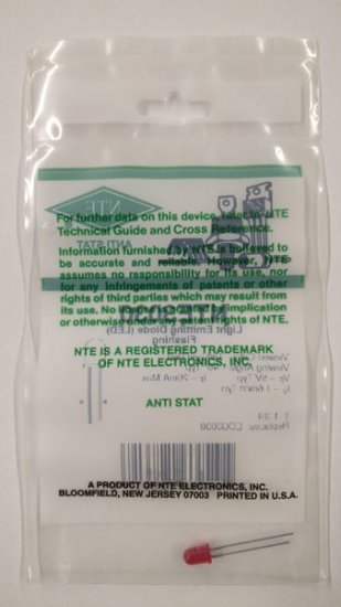 5mm Red Blinkind LED, Red Diffused Lens (1.6mcd) 3-10VDC