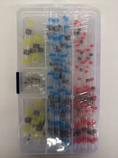 120 Piece Heat Shrink Solder Sleeve Assortment Box by Powerwerx