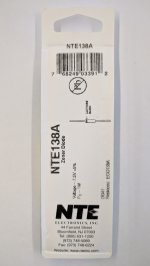 NTE138A Zener Diode (2Pk) 7.5V 1W