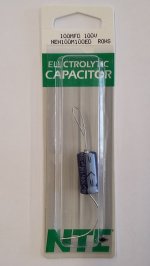 100uf 100V Axial Lead Electrolytic Capacitor